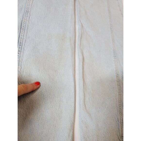 Free People Gilmore Wide Leg Jeans Womens 27 Light Wash Retro Flare High Rise - Picture 13 of 15